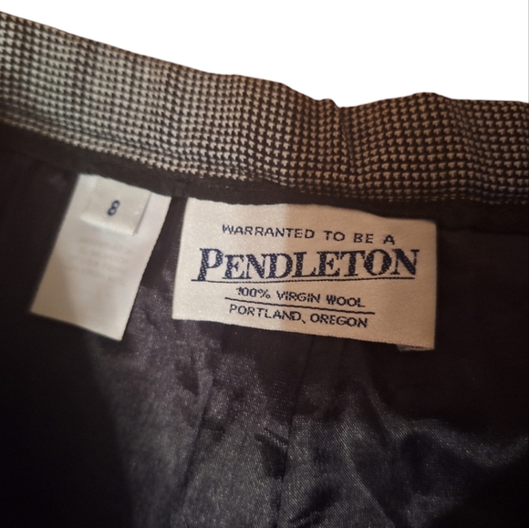 Pendleton 100% Virgin Wool Pants Slacks  Ladies Size 8 Lined Vintage Salt PEPPER - Picture 3 of 4